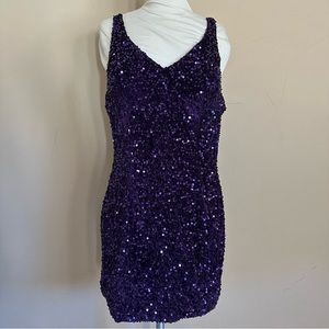 VNAIX purple sequin Dress